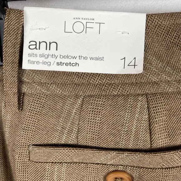 Ann Taylor Loft Flare Leg Stretch High Rise Pants Size 14 - Picture 6 of 9